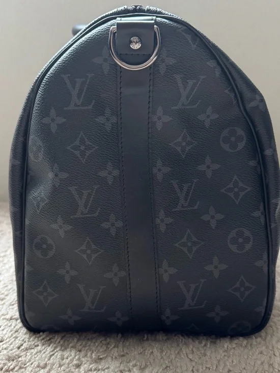Louis Vuitton Monogram Eclipse Canvas Black & Gray Keepall 45 - Picture 3 of 5